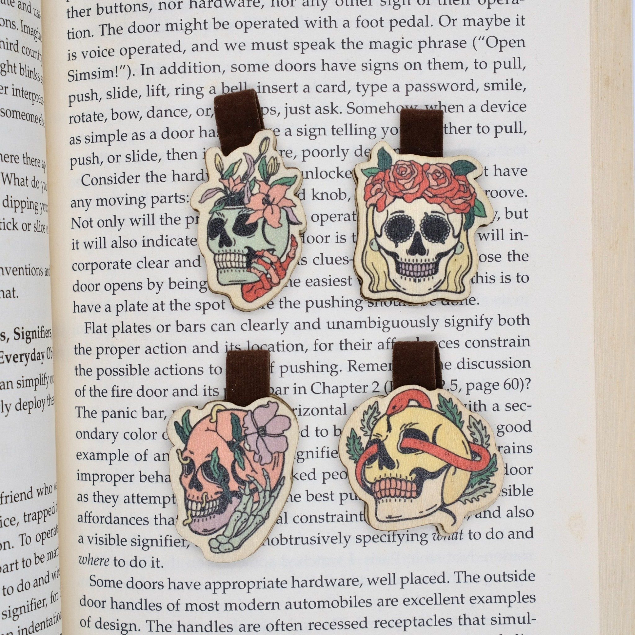  Wooden Bookmark (Set 4) - Fun things 