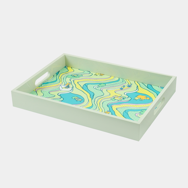  Khay Sơn Mài Ruộng Bậc Thang 