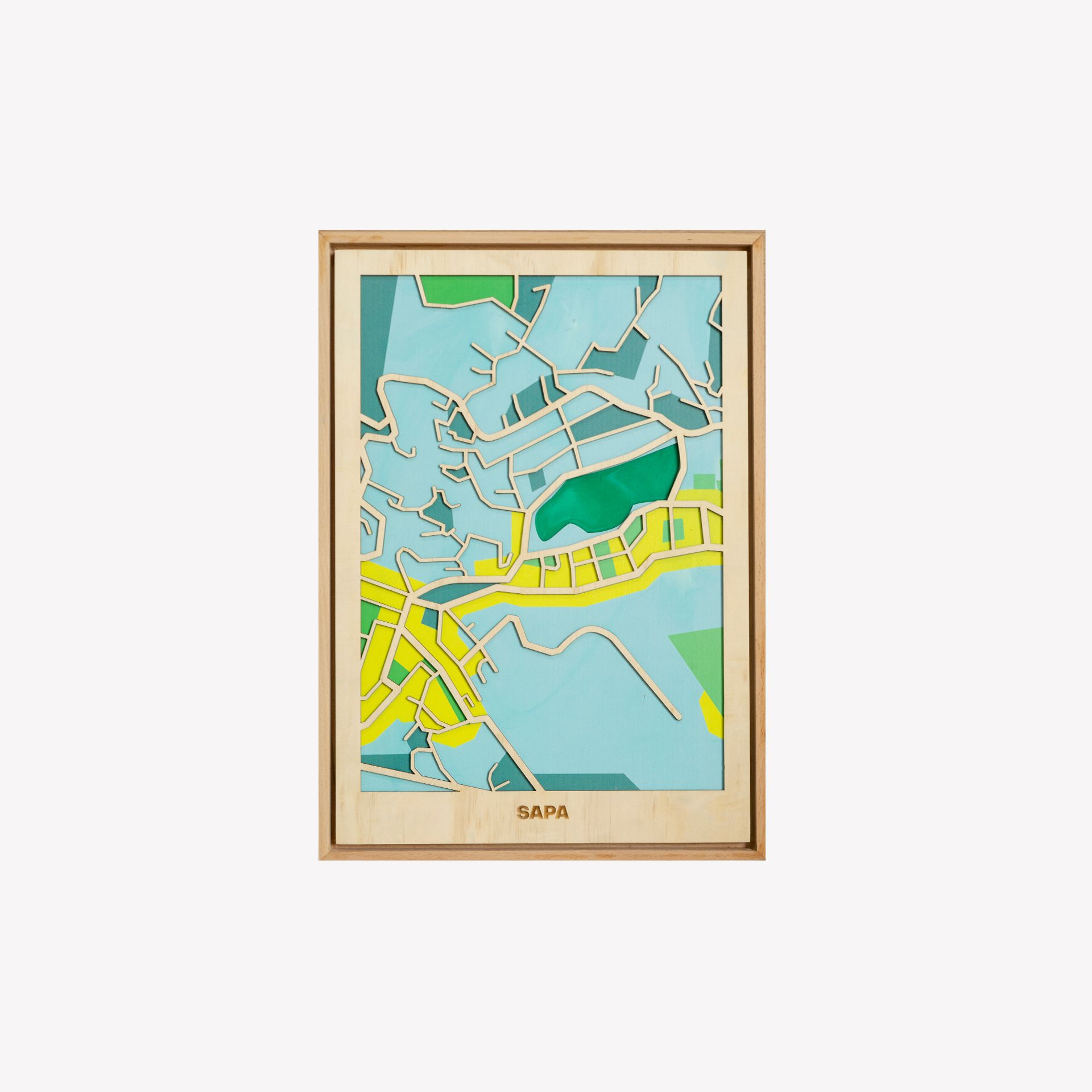  Wooden City Map - Sapa 