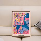  Bản Đồ Tranh Gỗ - Châu Á 