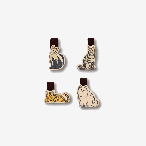  Kẹp Sách Gỗ (Set 4) - Chủ Đề Thú Cưng 