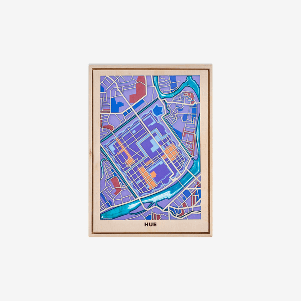  Bản Đồ Tranh Gỗ Việt Nam - Huế 