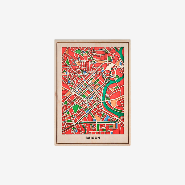  Bản Đồ Tranh Gỗ Việt Nam - Sài Gòn 
