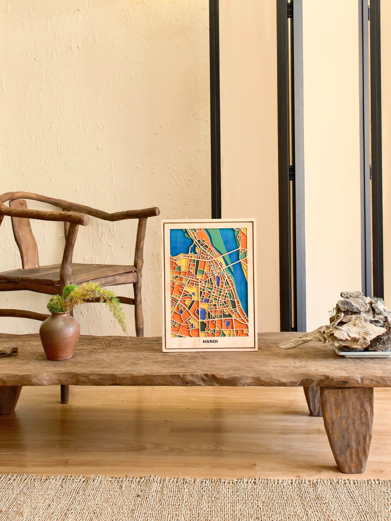  Bản Đồ Tranh Gỗ Việt Nam - Hà Nội 