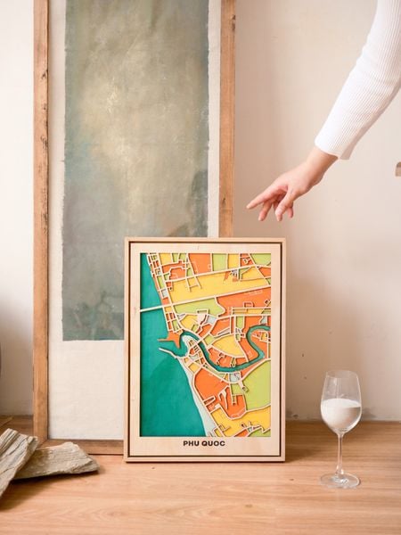  Bản Đồ Tranh Gỗ Việt Nam - Phú Quốc 