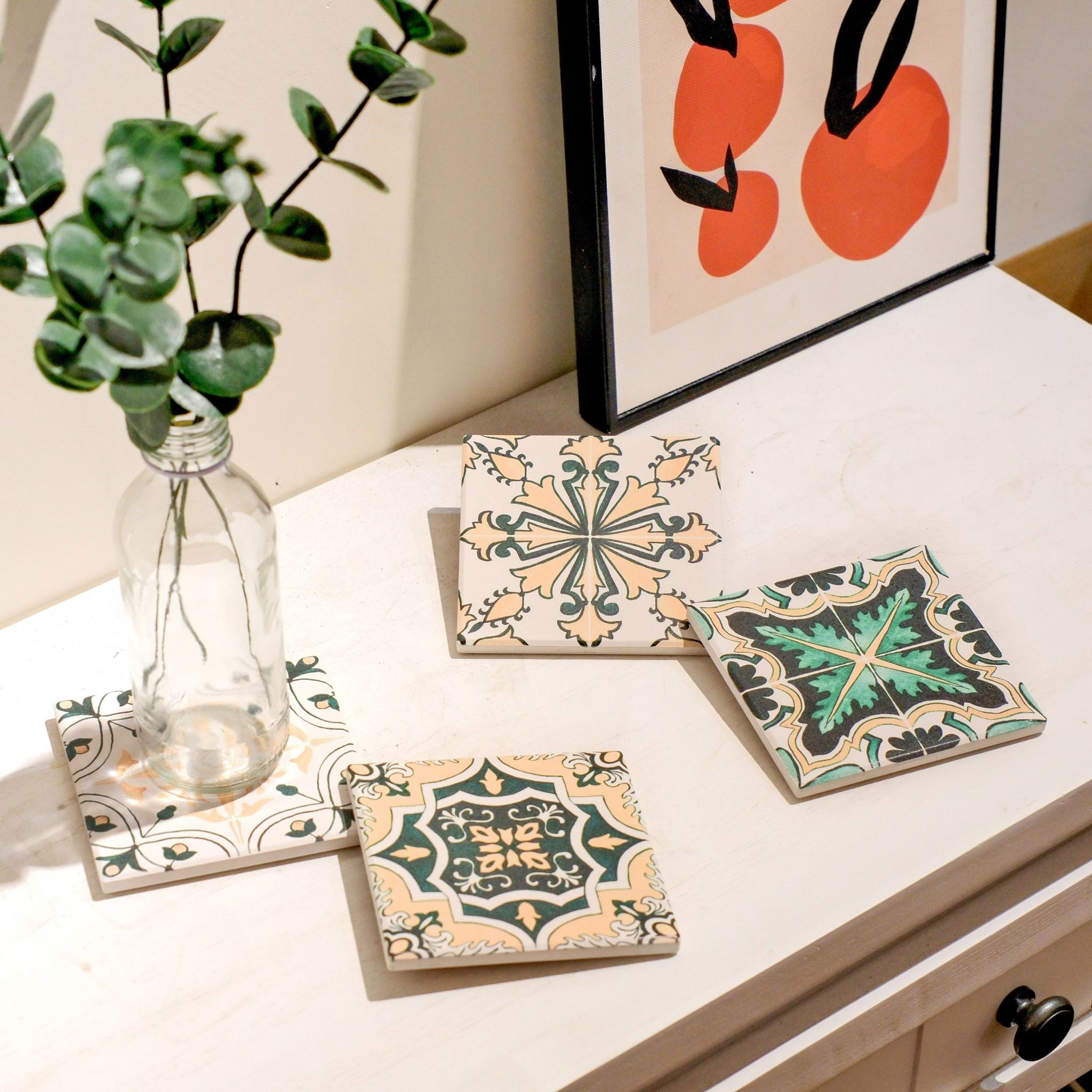  Ceramic Coaster - Indochine tiles 