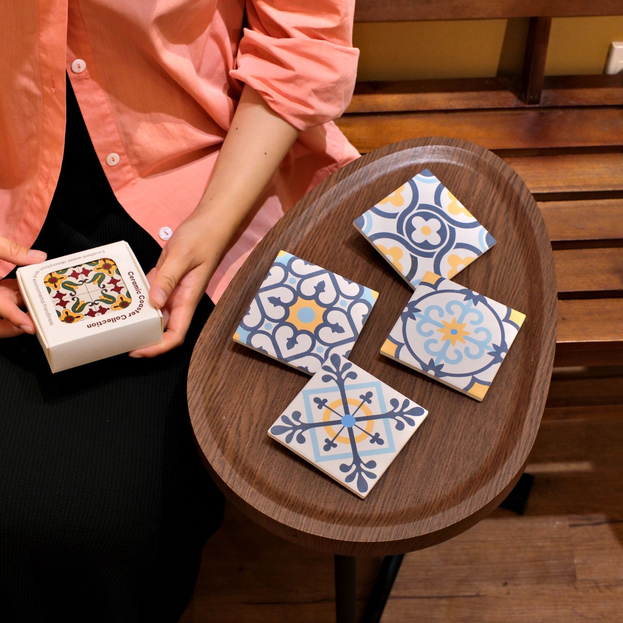  Ceramic Coaster - Indochine tiles 