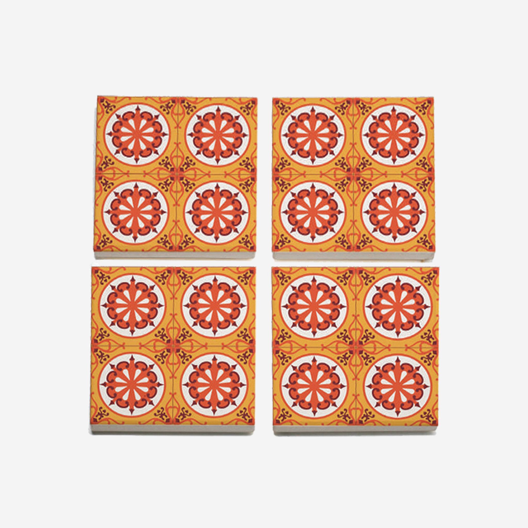  Ceramic Coaster - Vintage Patterns 