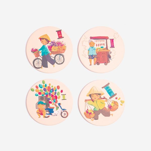  Lót Ly Gốm - Biểu Tượng Việt Nam 