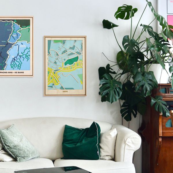  Bản Đồ Tranh Gỗ Việt Nam - Sapa 