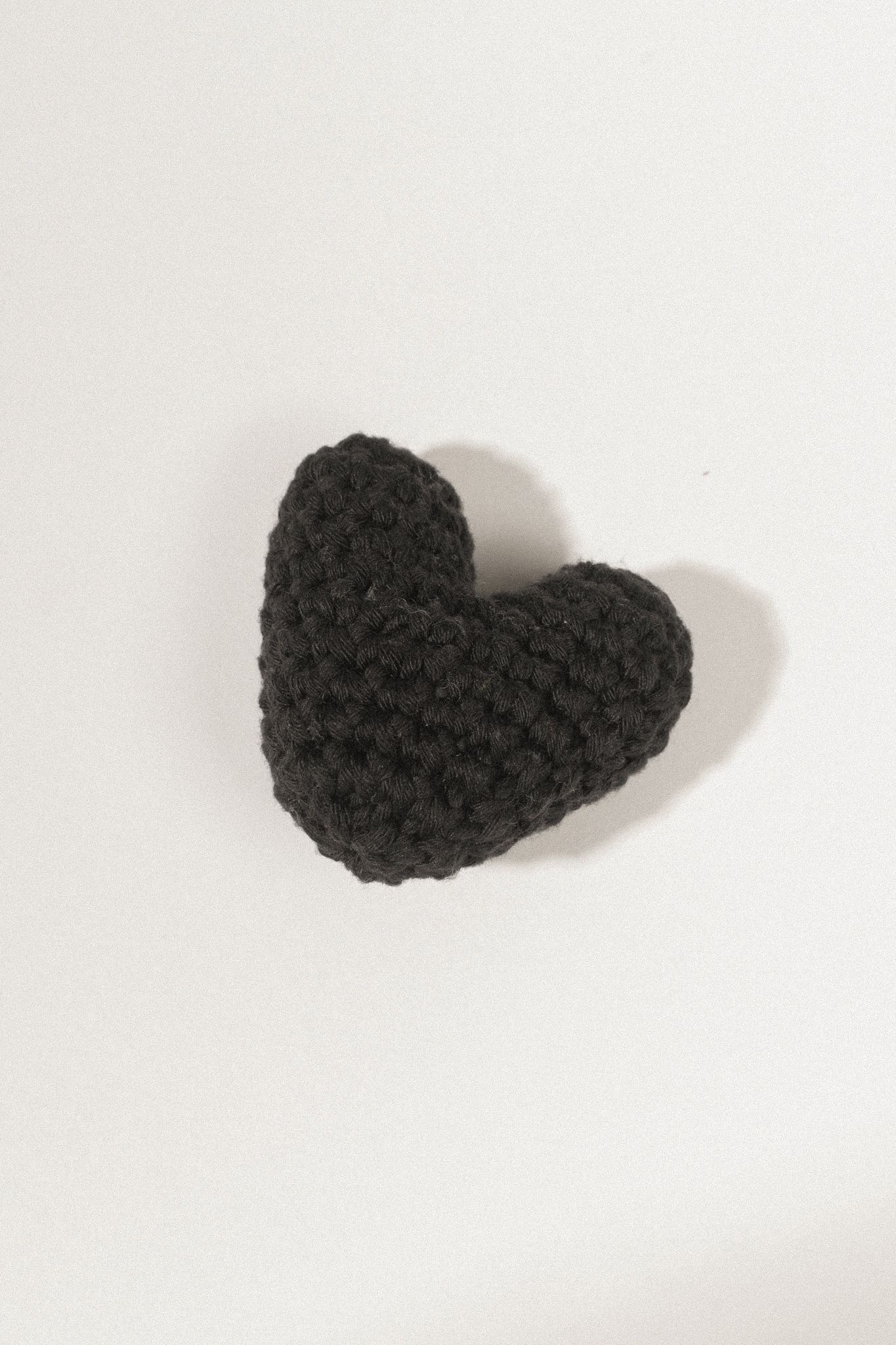  Black Heart Crochet Pin 