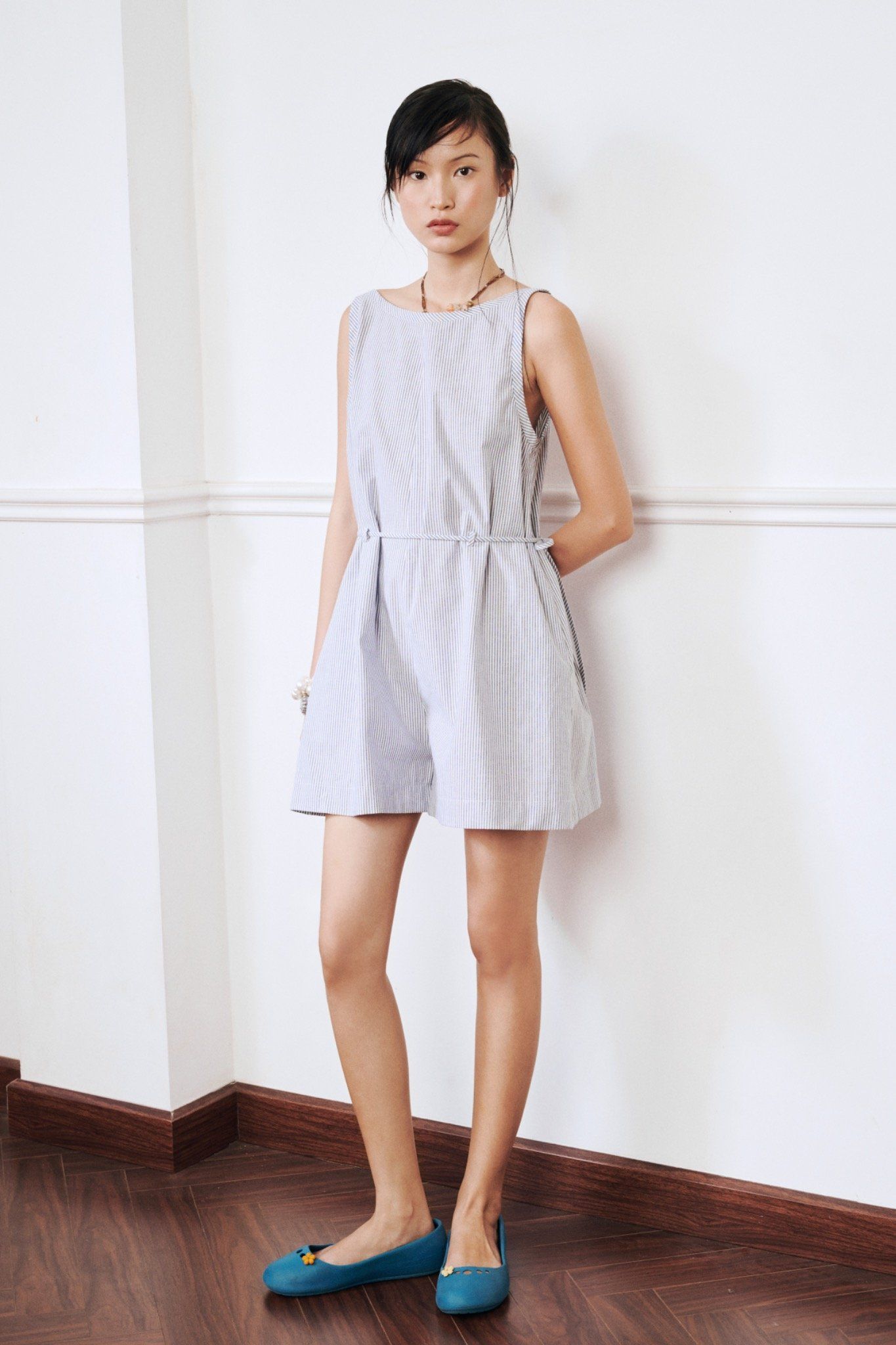  Striped Mini Jumpsuit 