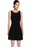  Đầm ngắn - Black Boat Neck Mini Dress - LIBÉ 6840 