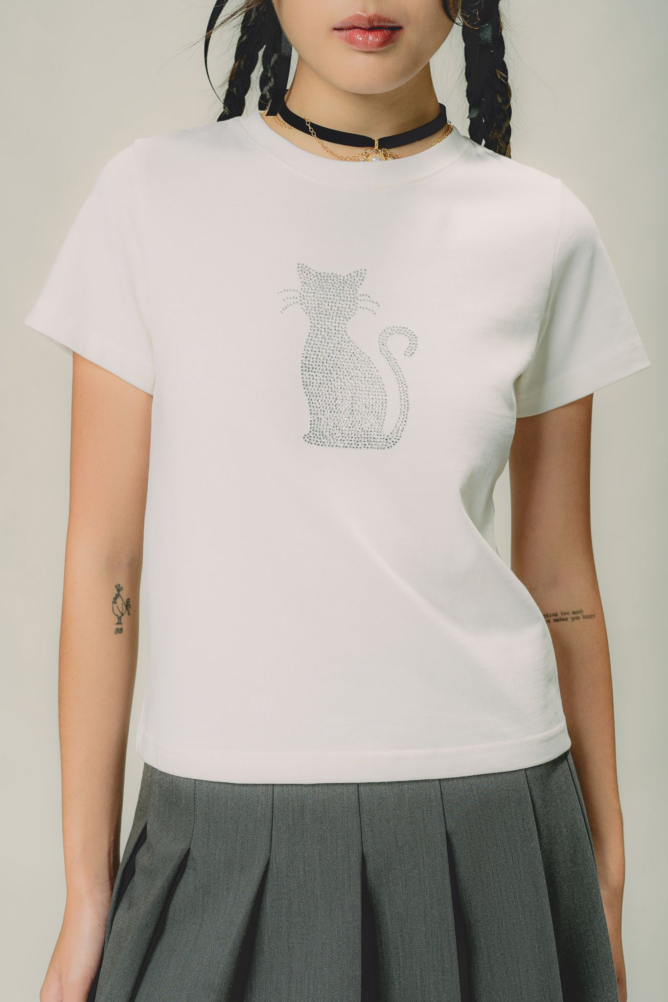  Miu The Fancy Kitty White T-shirt 