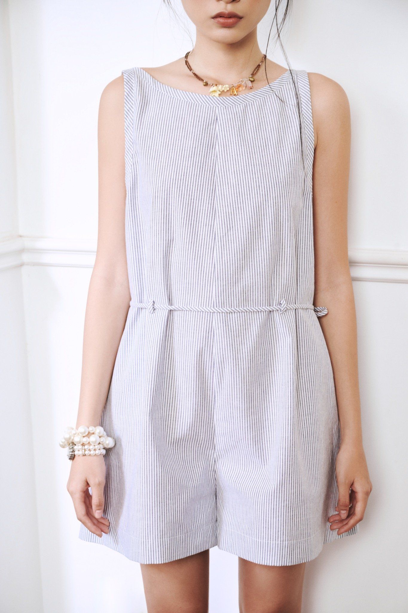  Striped Mini Jumpsuit 