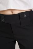  Black Khaki Capri Trousers 