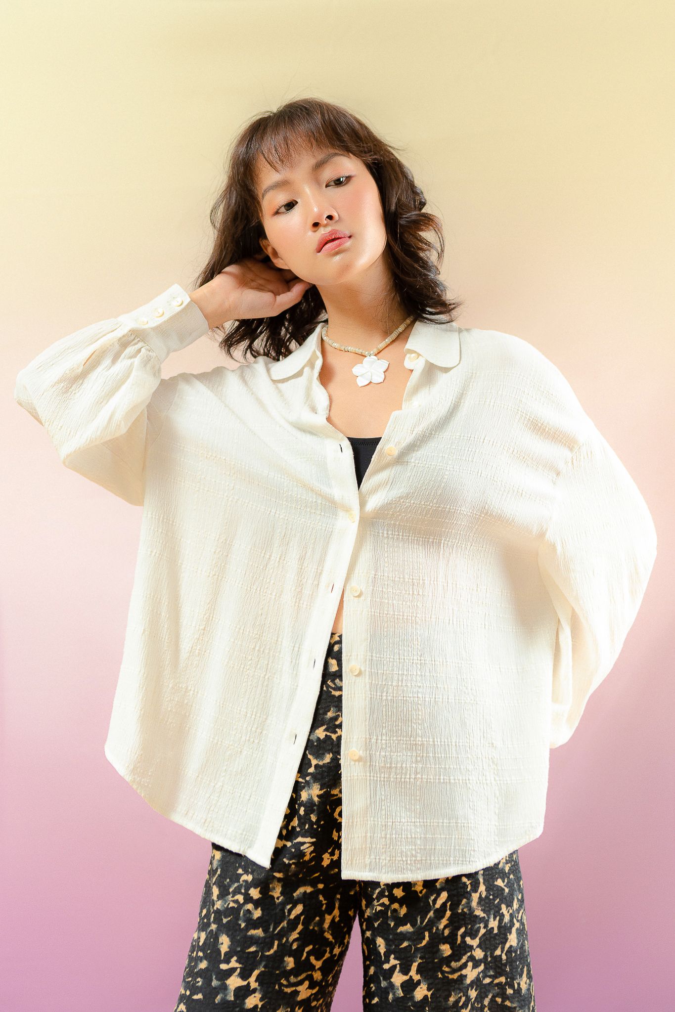  Ivory Oversized Shirt 