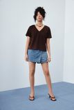  Brown Boxy Fit T-shirt 