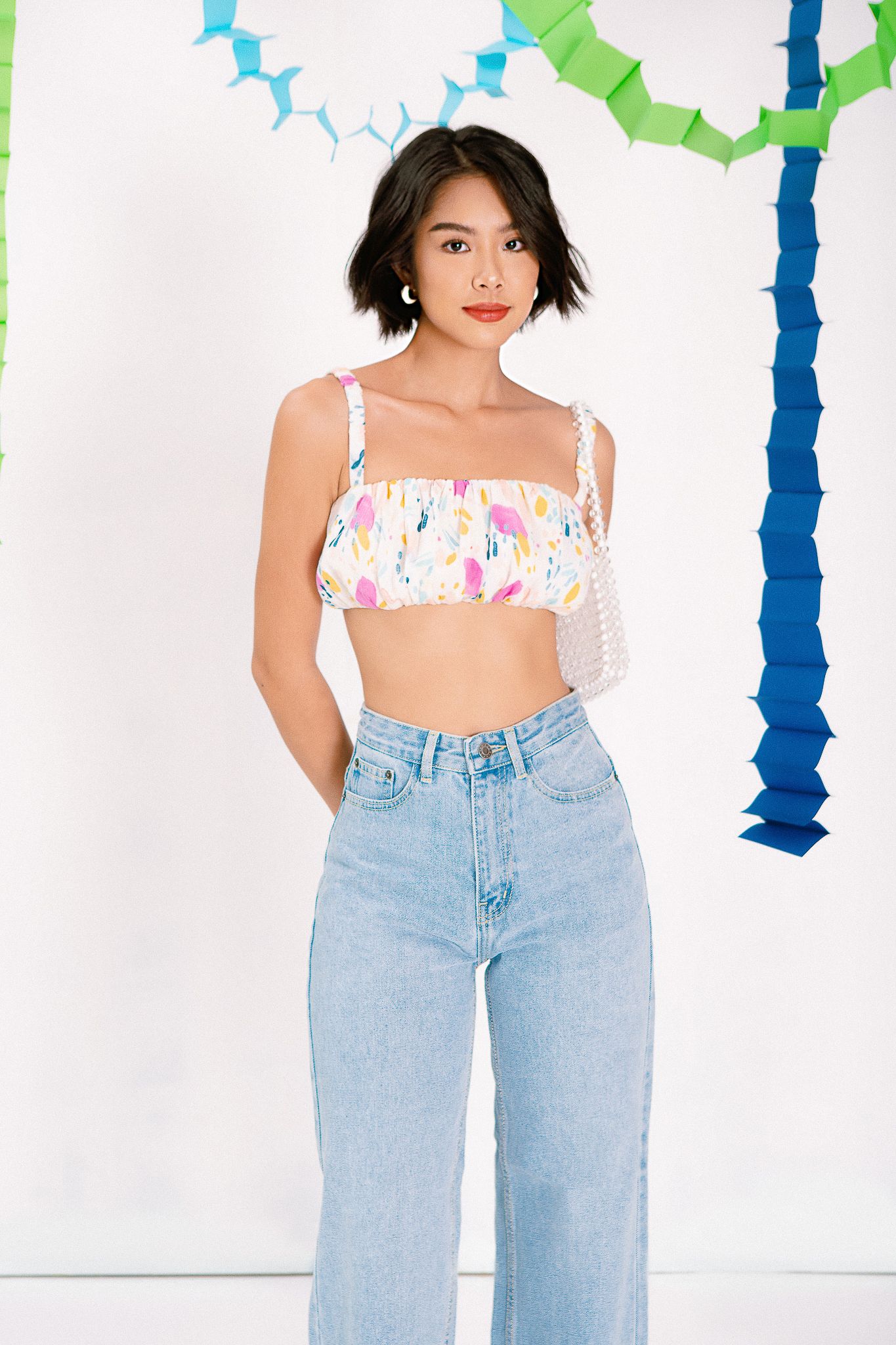  Printed Crop Top 