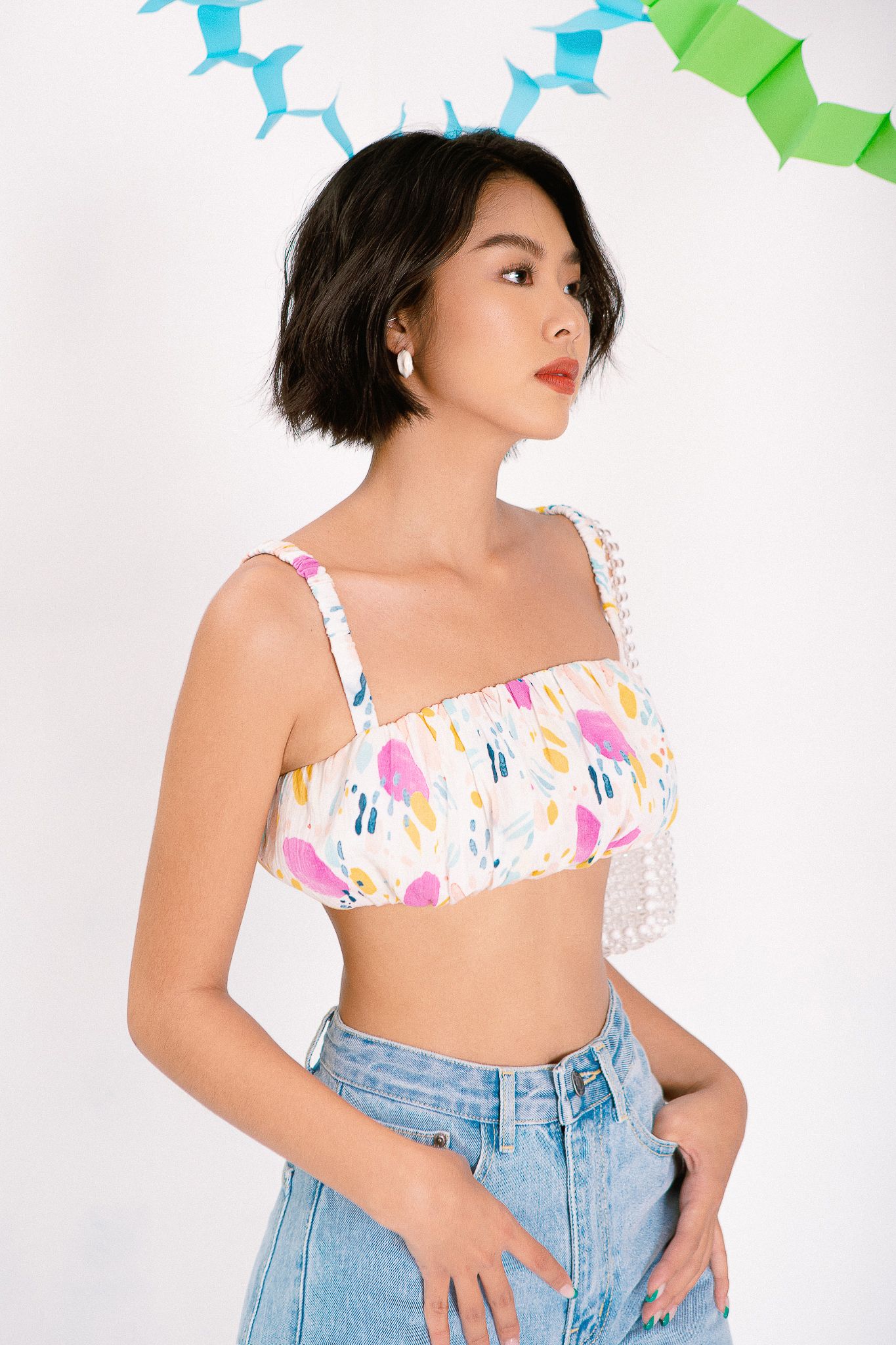  Printed Crop Top 