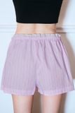  Striped Elastic Shorts 
