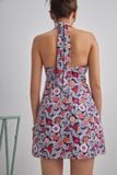  Đầm ngắn - Printed Halter Neck Mini Dress - LIBÉ 6886 