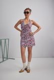  Đầm ngắn - Printed Halter Neck Mini Dress - LIBÉ 6886 