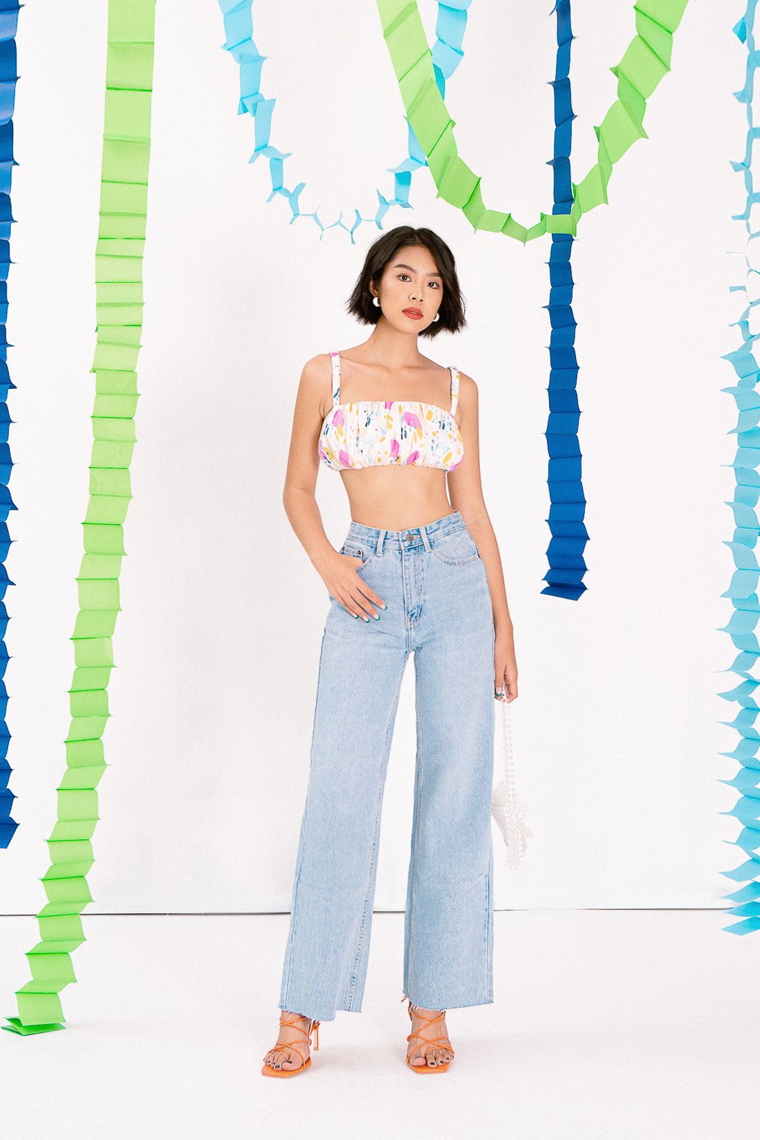  Printed Crop Top 