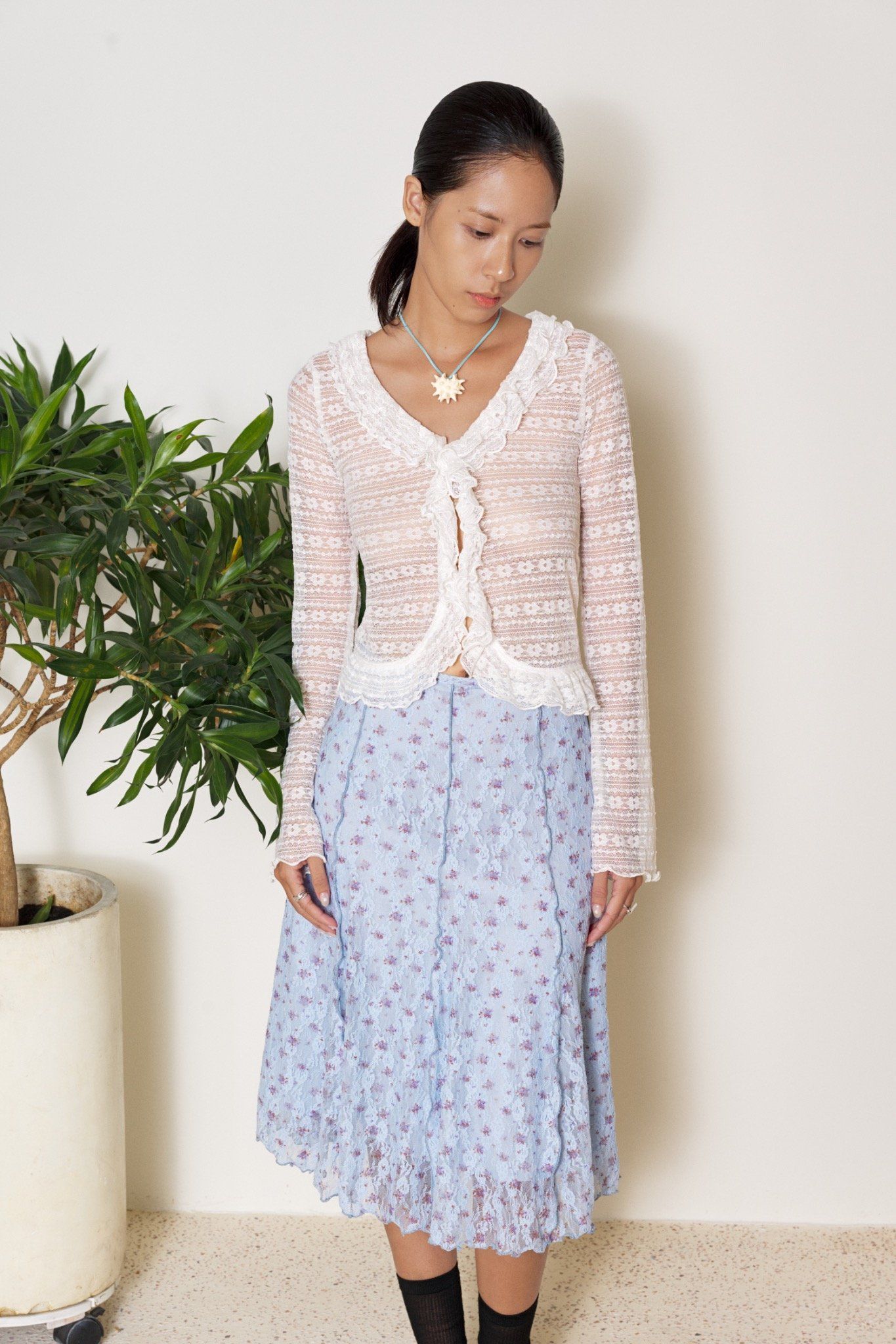  Ruffle Lace Top 