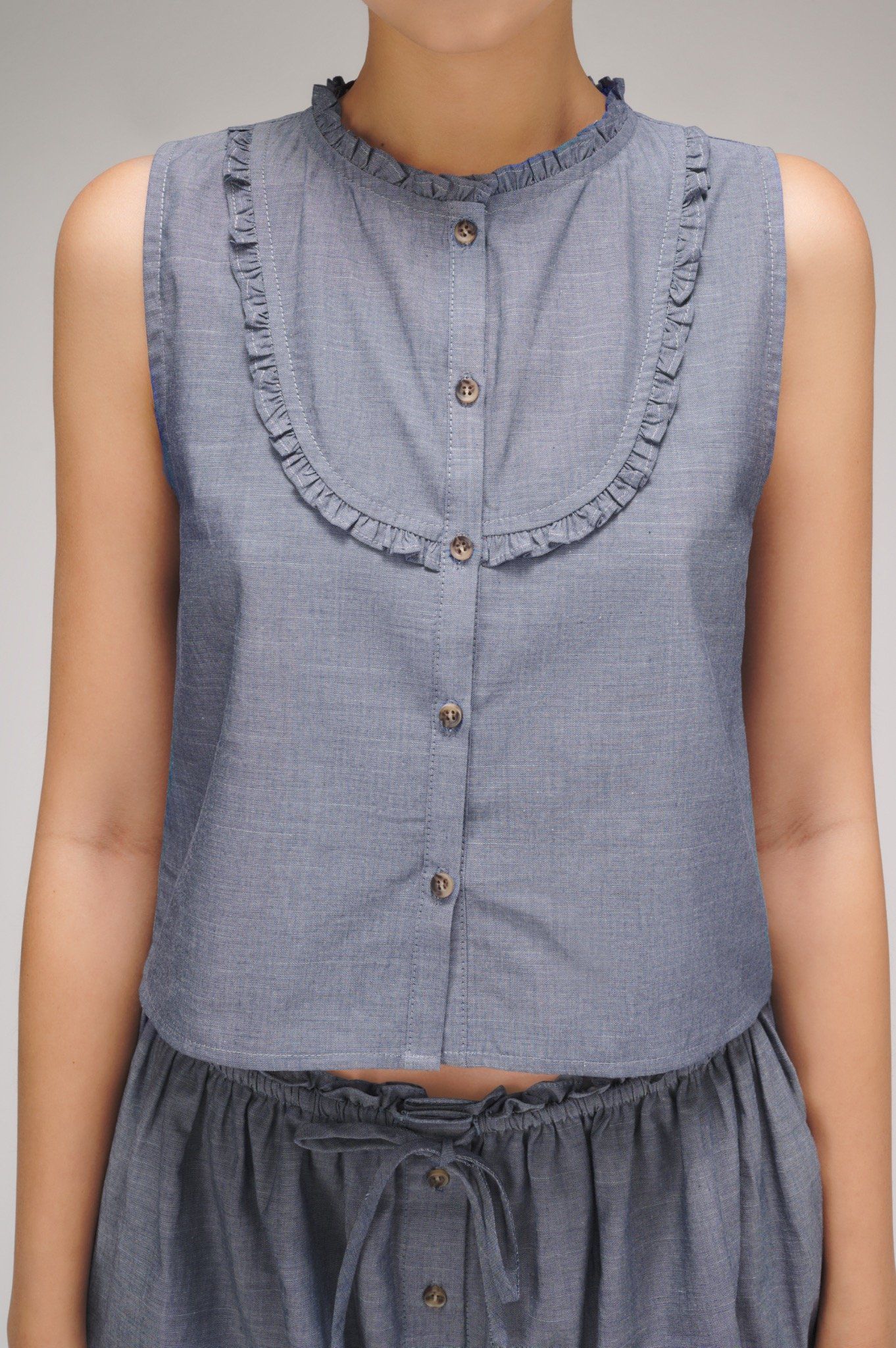  Ruffle Sleeveless Top 