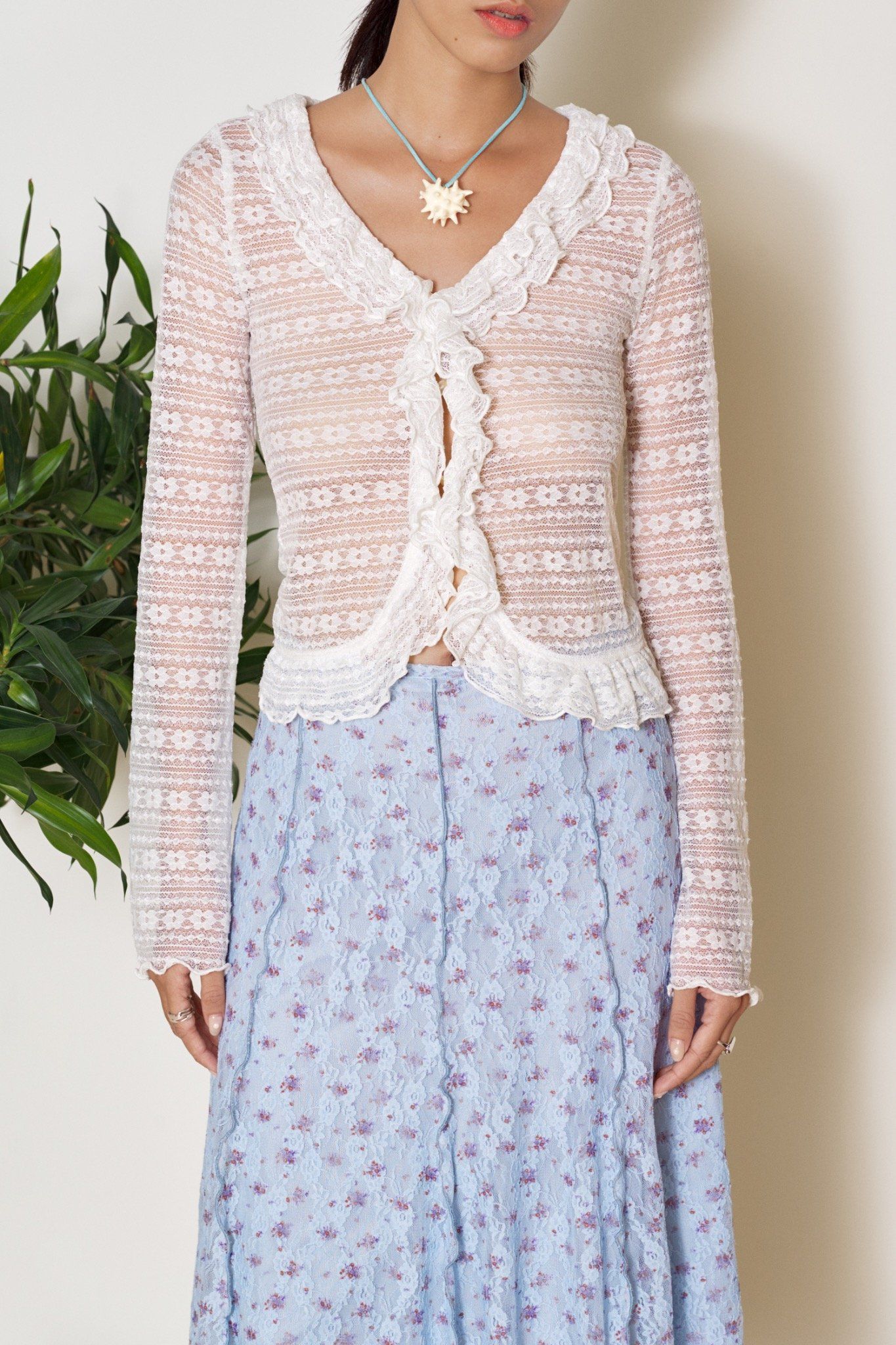  Ruffle Lace Top 