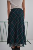  Checked Midi Skirt 
