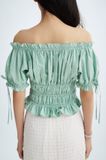  Ruched Tie Bow Top 