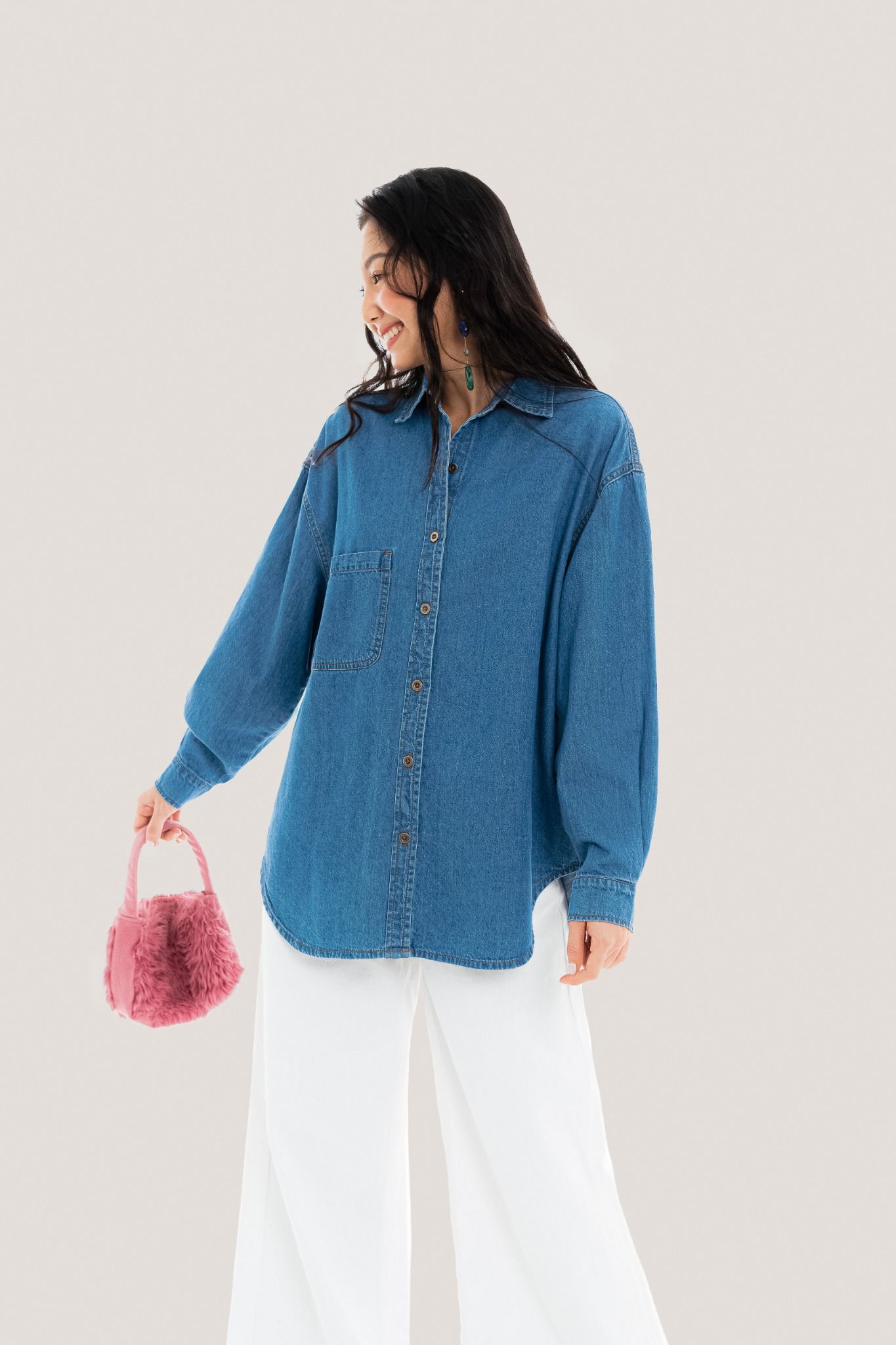  Blue Denim Overshirt Jacket 