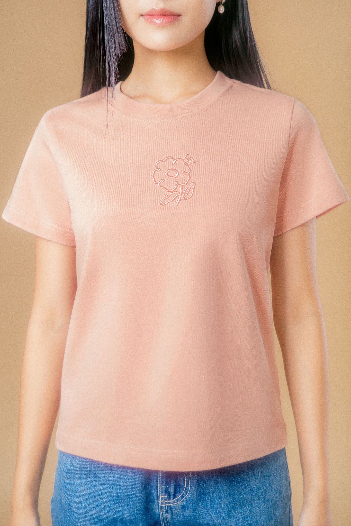  LIBÉ Flower In Peach T-Shirt 