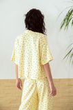  Butter Yellow Boxy Short Sleeve Linen Shirt 