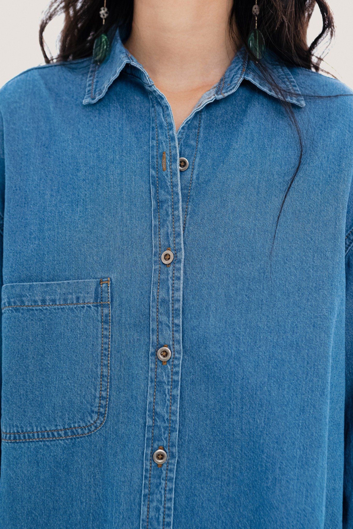  Blue Denim Overshirt Jacket 