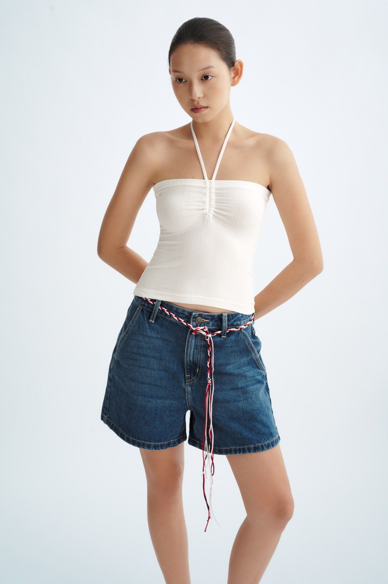  Tube Top With Beads - White 