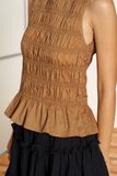  Brown Smocking Top 