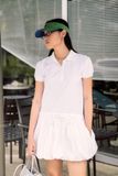  White Polo Neck Bubble Dress 