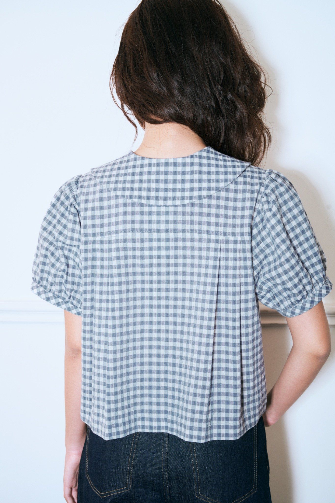  Gingham Babydoll Top 