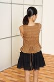  Brown Smocking Top 
