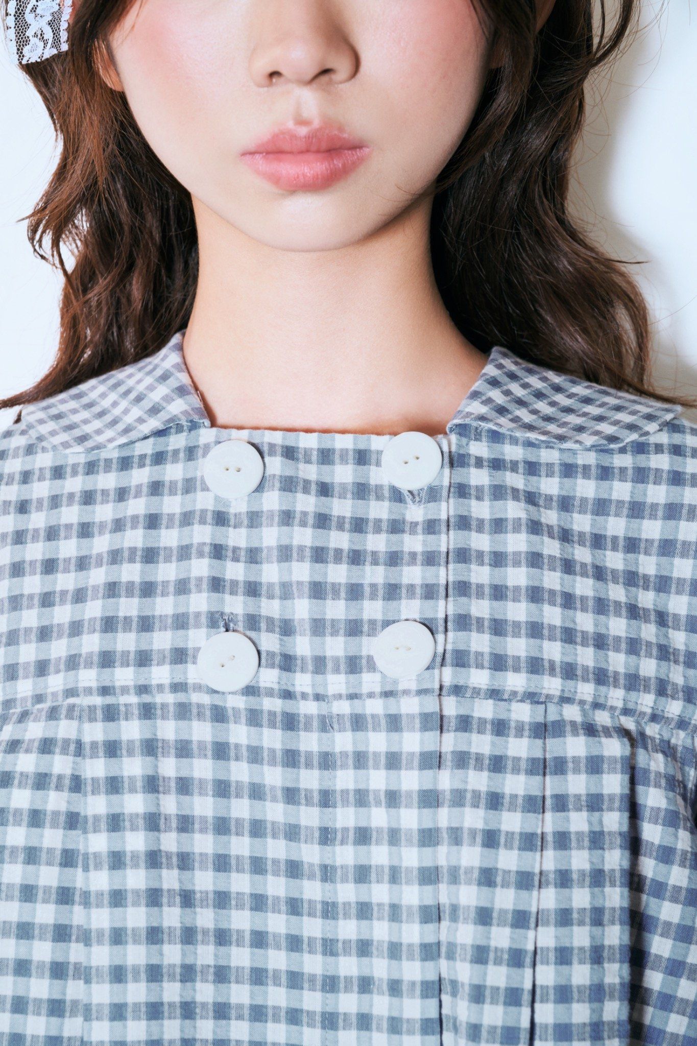  Gingham Babydoll Top 