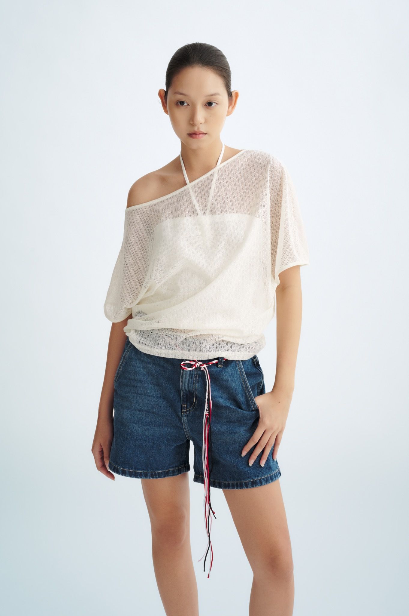  White Asymmetric Top 