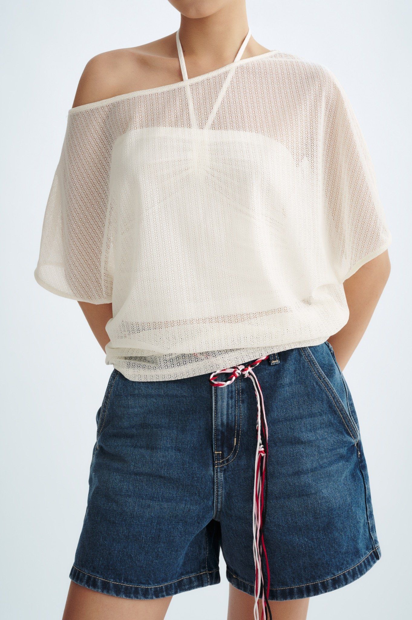  White Asymmetric Top 