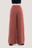  Brown Pleated Straight Leg Trousers 