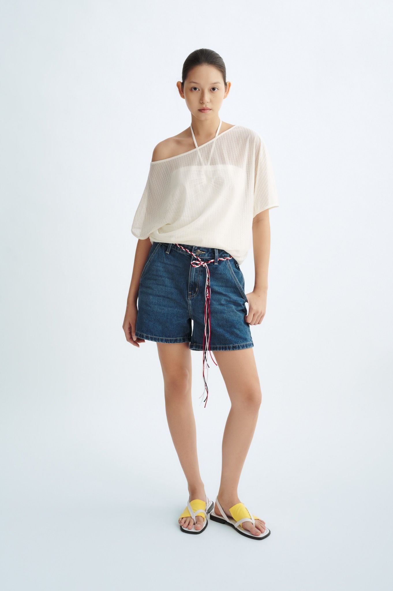  White Asymmetric Top 