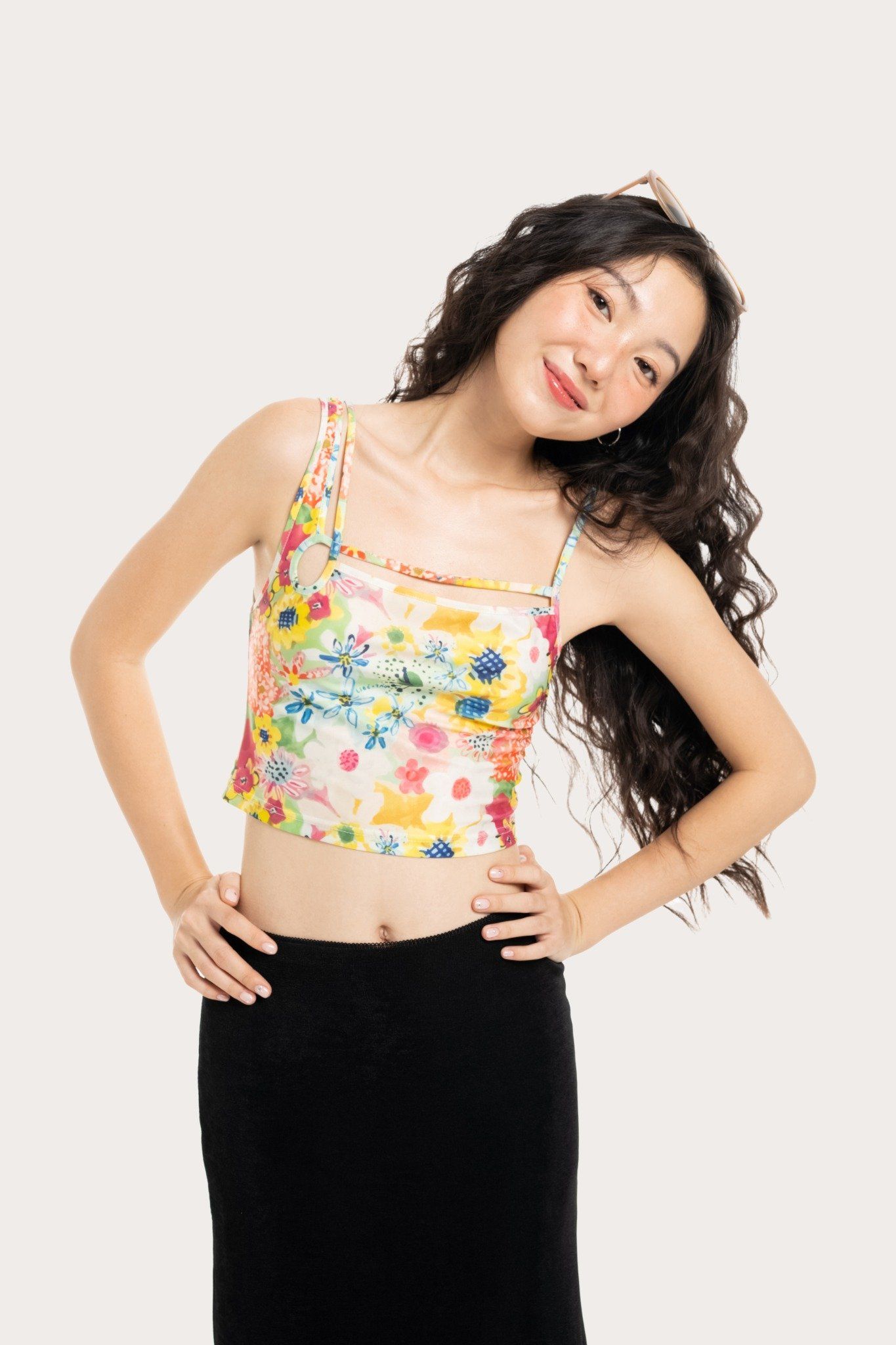  Sunny Floral Cut Out Camisole 