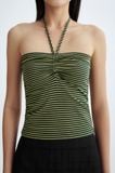  Tube Top With Beads - Striped 