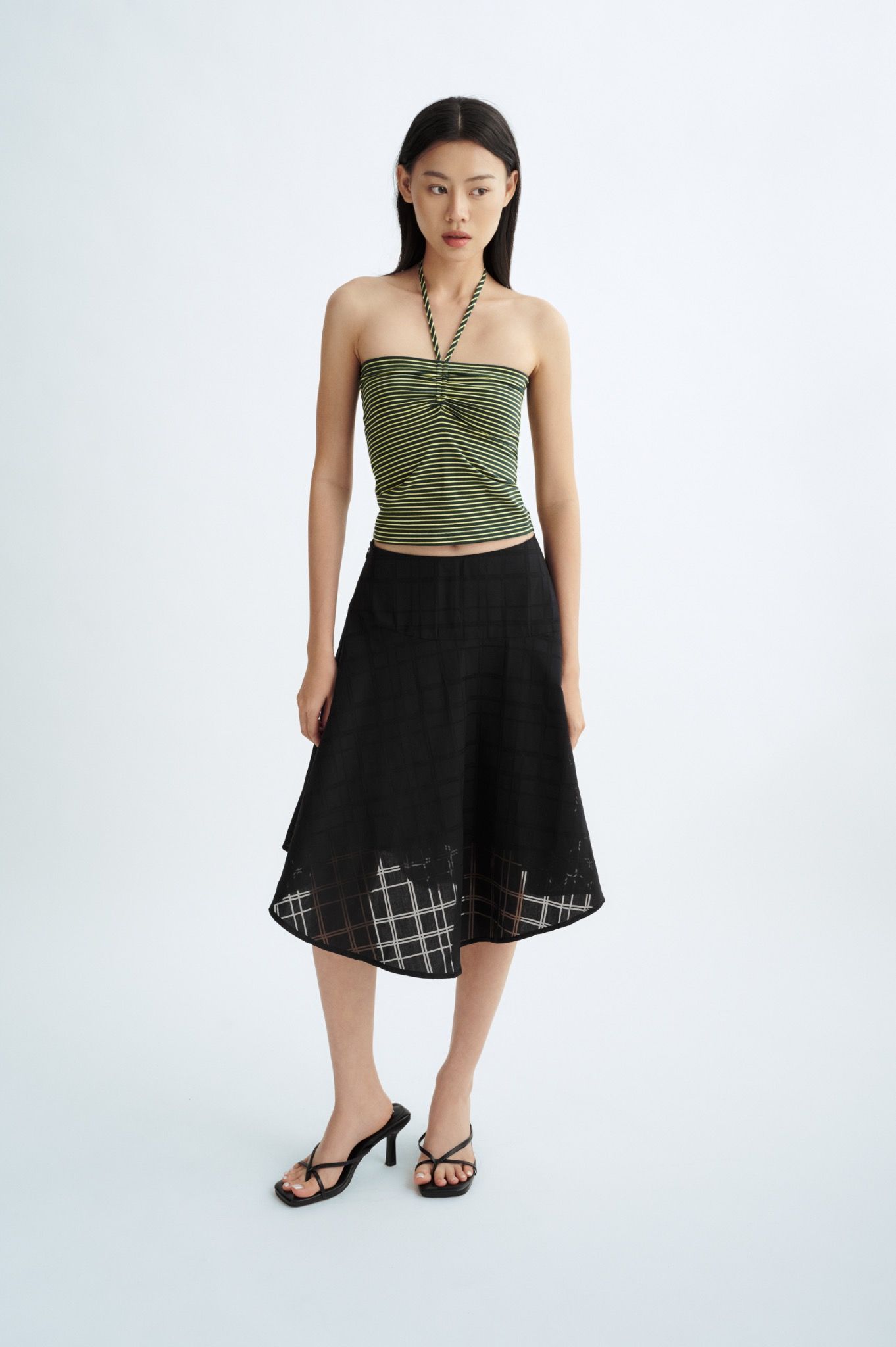  Asymmetrical Mid-length Skirt 